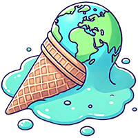 Melting Ice Cream Cone